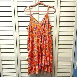 Floral Spaghetti Strap Dress Size XL